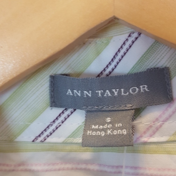 Ann Taylor Striped Button Down Shirt - Picture 7 of 10